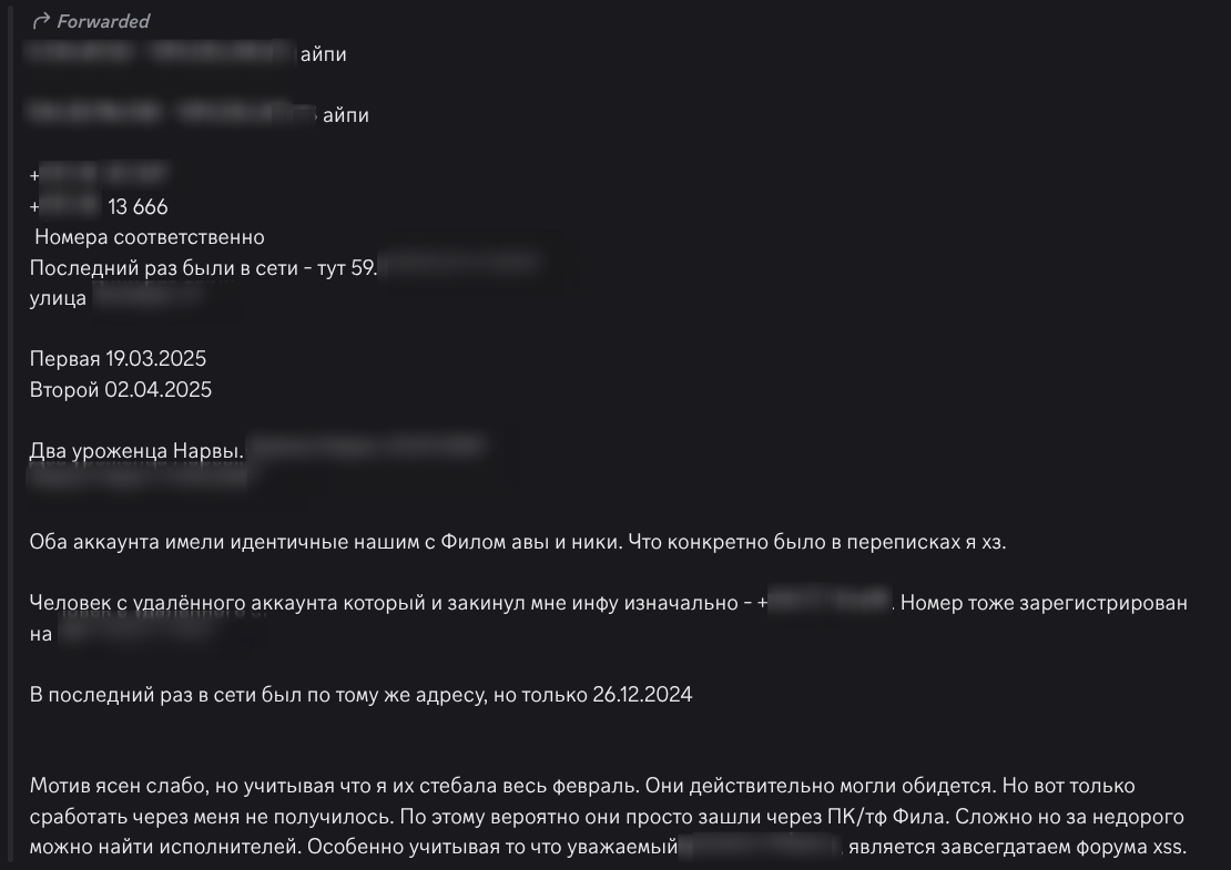 Найденные данные